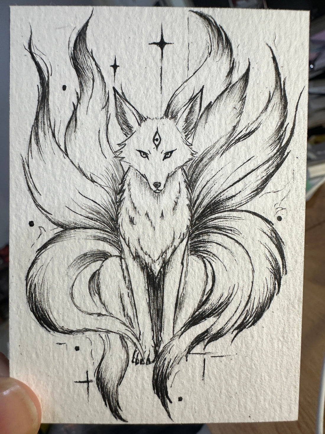 Nine-Tailed Fox — Ink ACEO No. 3