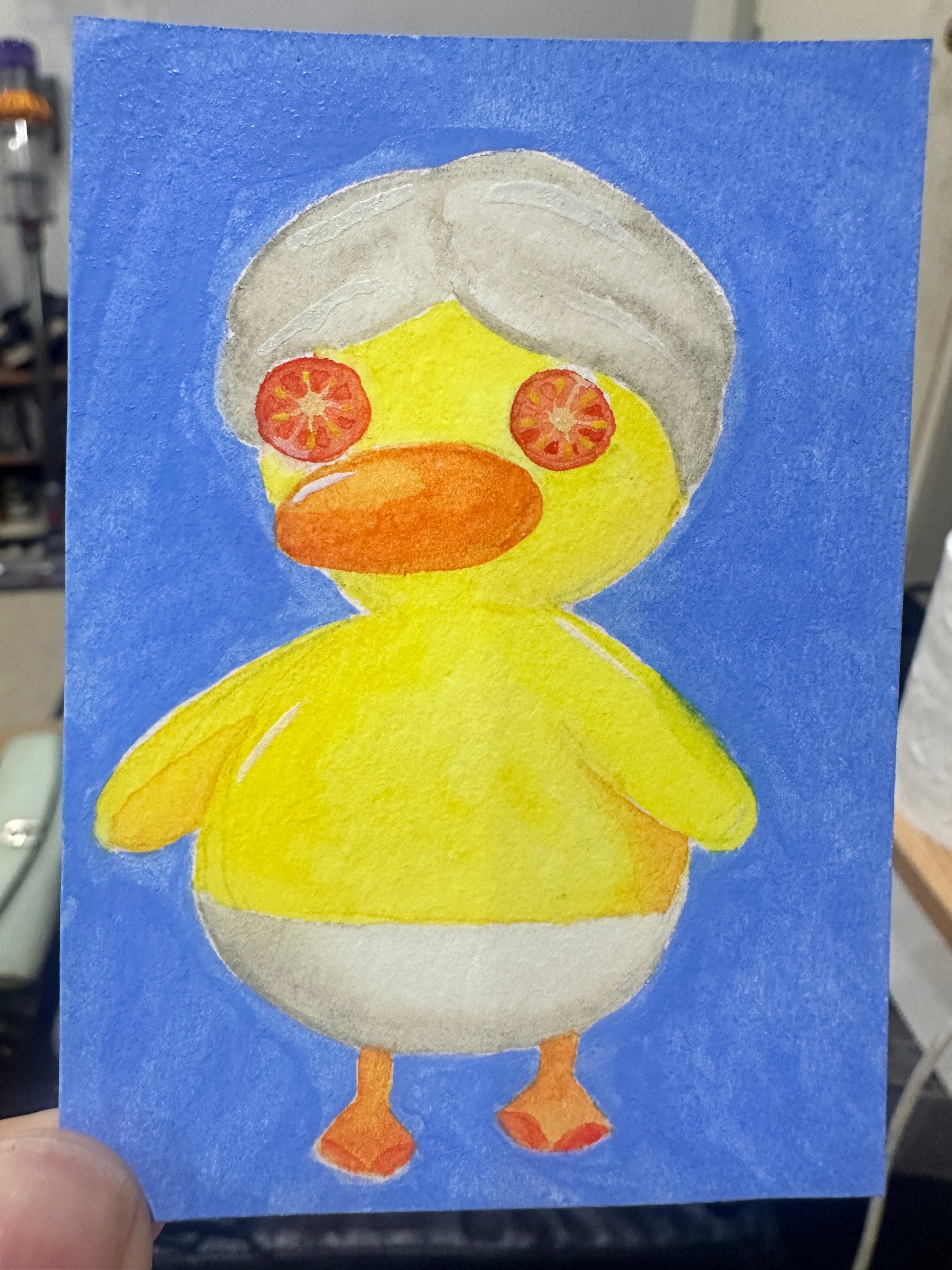 Duck at the Spa — New Original ACEO Now in the Shop