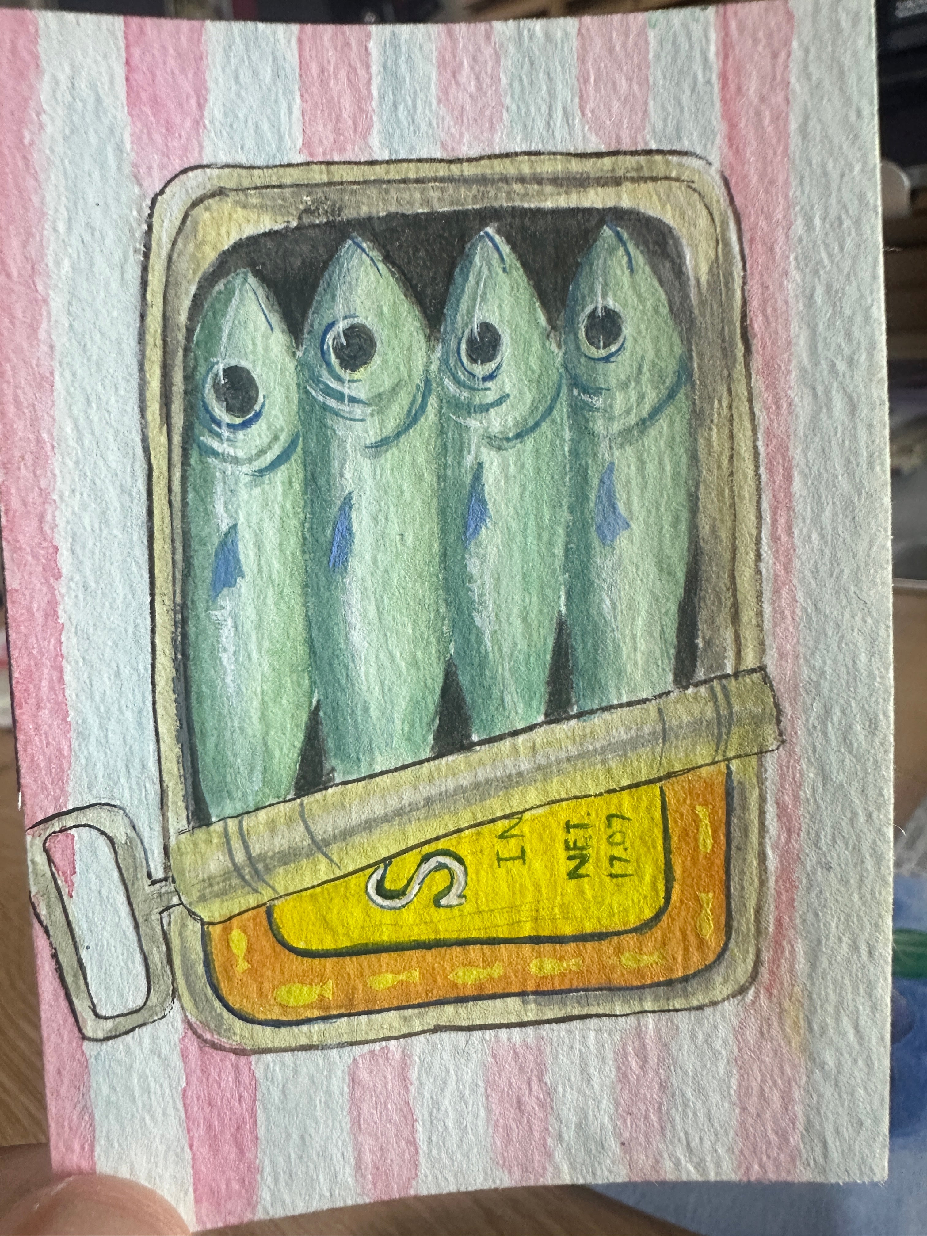 Sardines in a Tin — New Original ACEO Now in the Shop