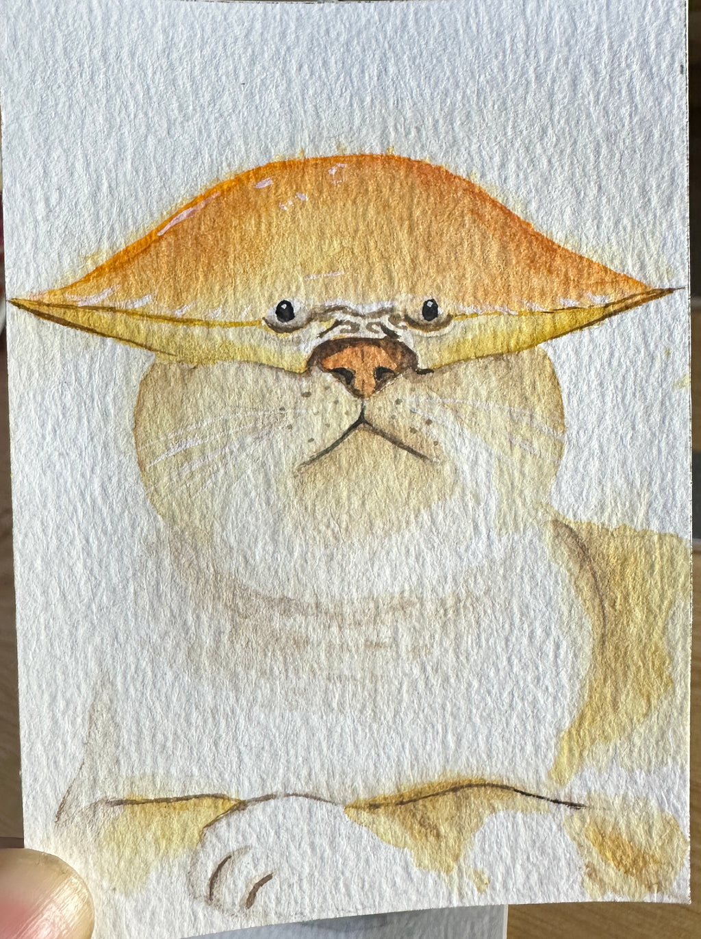 Crab in a Shell — Watercolour ACEO Original Painting | PUNPARIN ART