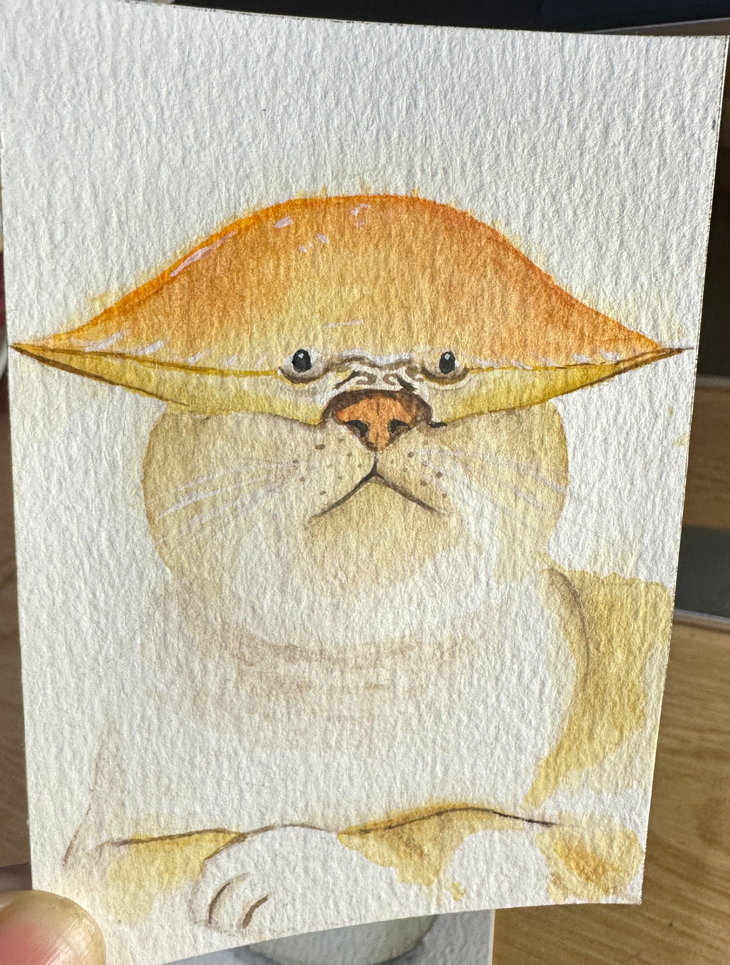 Crab in a Shell — Watercolour ACEO Original Painting | PUNPARIN ART