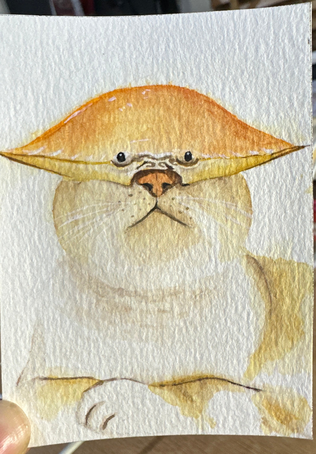 Crab in a Shell — Watercolour ACEO Original Painting | PUNPARIN ART