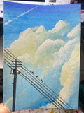 Birds on a Wire - Original ACEO Miniature Painting