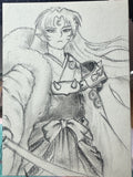 Sesshomaru Fan Art Sketch - Original ACEO Miniature Painting